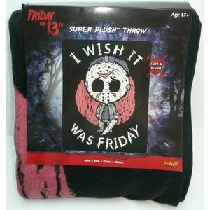 Friday the 13th Super Plush Throw Blanket Chibi Jason Voorhees I Wish It Was